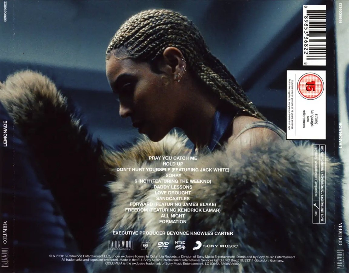 Beyonce - 2016年专辑 - Lemonade (Parkwood Entertainment LCC)    ape cue