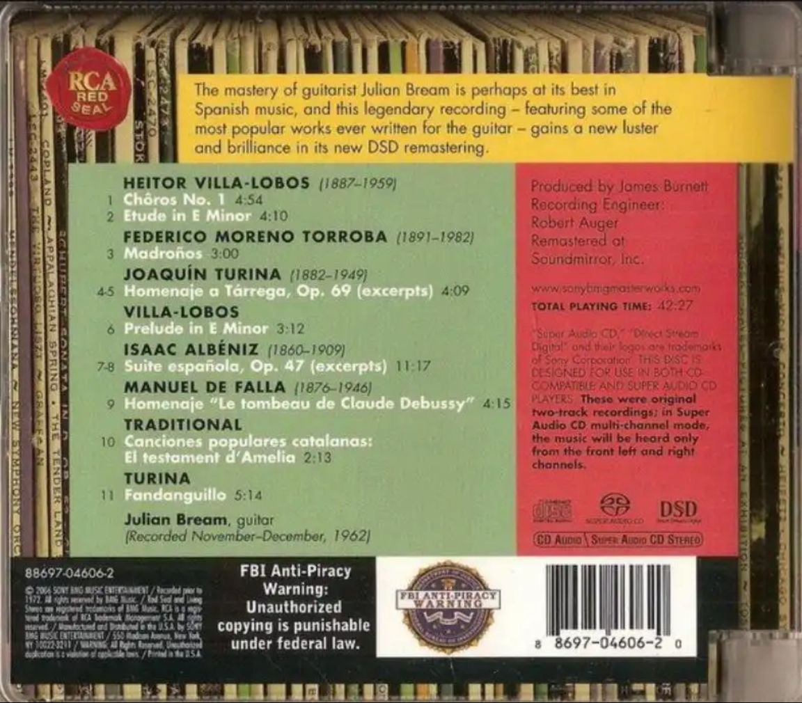 朱利安布里姆(Julian Bream) - 1993年SACD系列 - 通俗西班牙吉他经典   DSD DSF