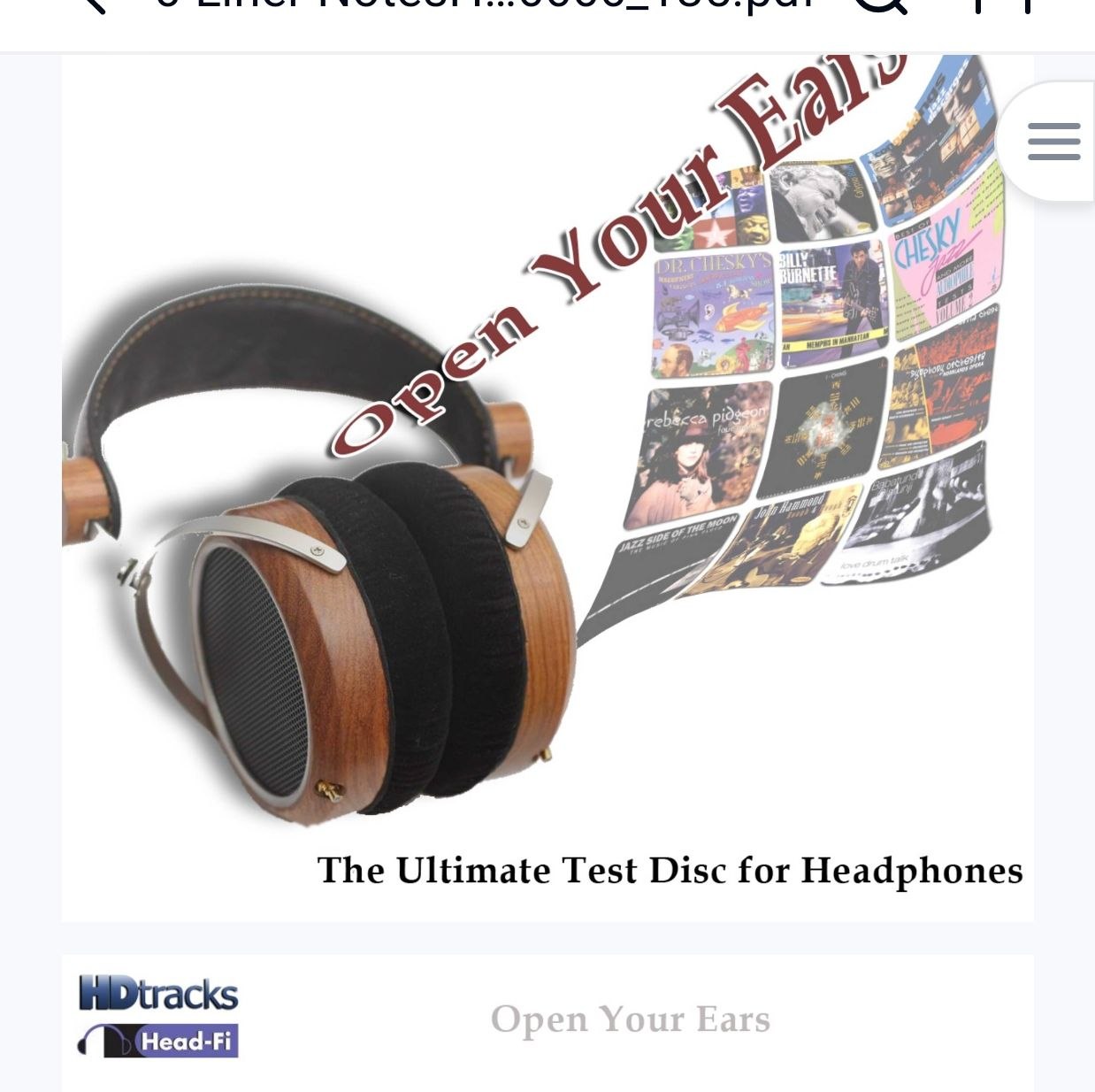 Head Fi & HDtracks  Open Your Ears／24bit／96khz／hdtracks